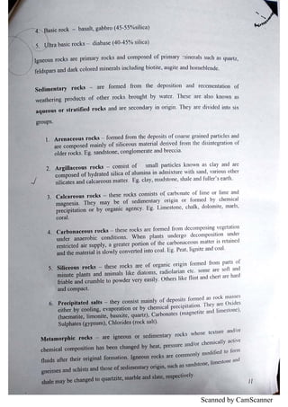 Geologic Field Notes Example Geology & soil notes | PDF