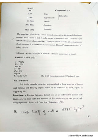 Geology & soil notes | PDF