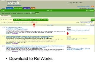 Download to RefWorks 