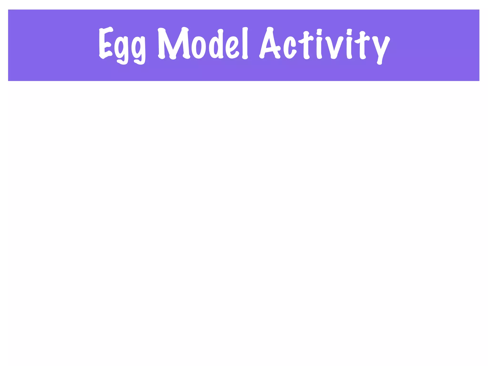 Egg Model Activity
 