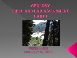 GeologyField and Lab AssignmentPart I Cheri Jaime Due: July 31, 2011 