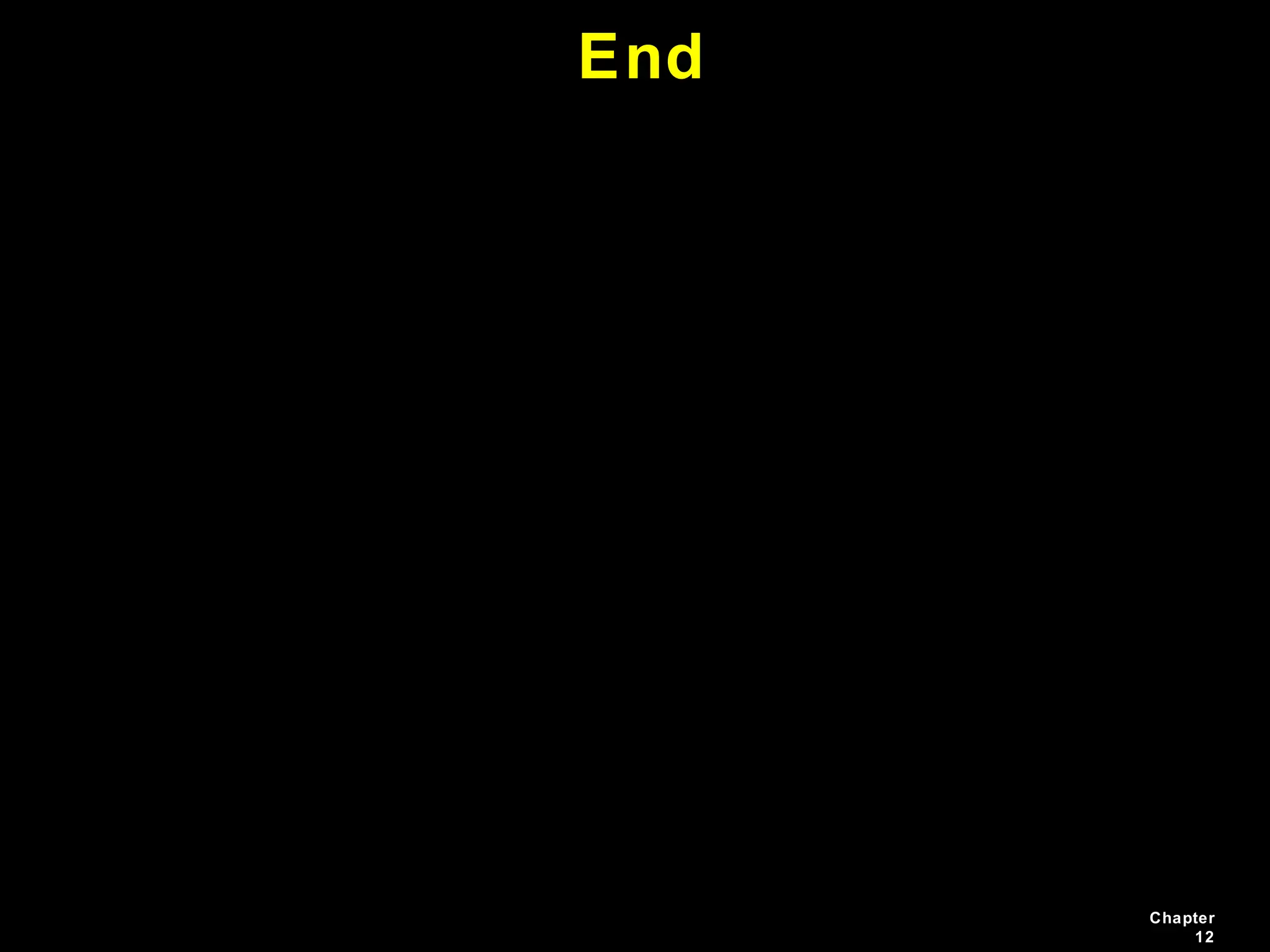 Chapter
12
End
 