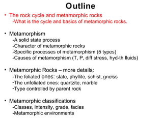 Metamorphic Characters Geology lecture 9 | PPT