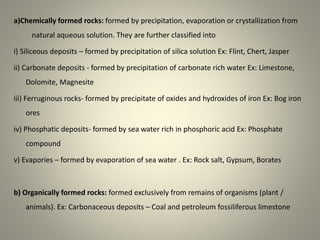 Precipition Rocks Geology module2 | PPTX