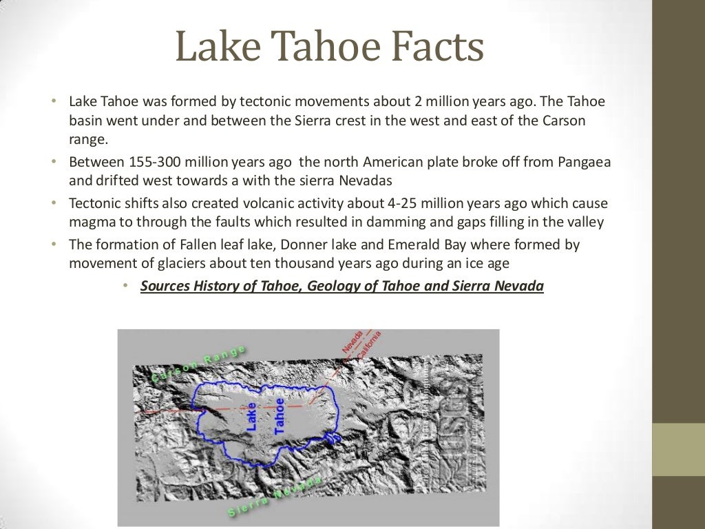 Geology of lake tahoe
