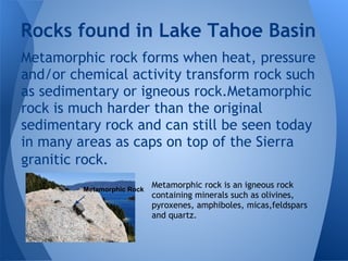 Geology of Lake Tahoe 2012, | PPT