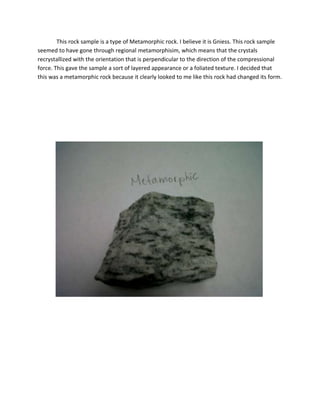 Field/Lab Assignment Part I