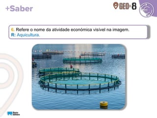 6. Refere o nome da atividade económica visível na imagem.
R: Aquicultura.
 