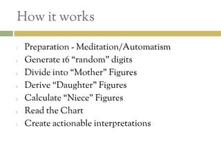 Geomancy Machine Geomancy for diviners | PDF