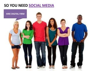 SO YOU NEED SOCIAL MEDIA
HIRE DIGITAL FIRM
 