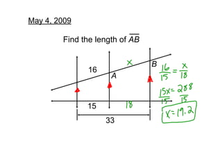 May 4, 2009

        Find the length of AB

                                B
              16
                     A


              15
                   33
 