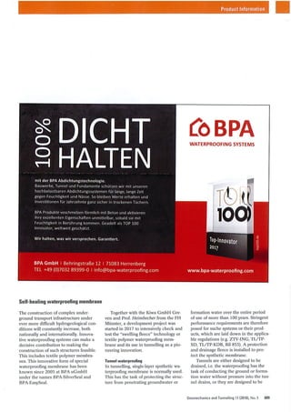 Geomechanicals and Tunneling