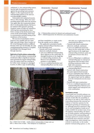 Geomechanicals and Tunneling