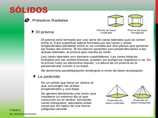 SÓLIDOS
07/06/2015
Ing. José Moncada Morales
 