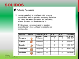 SÓLIDOS
07/06/2015
Ing. José Moncada Morales
 
