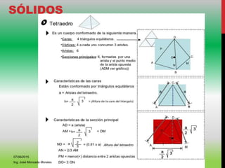 SÓLIDOS
07/06/2015
Ing. José Moncada Morales
 