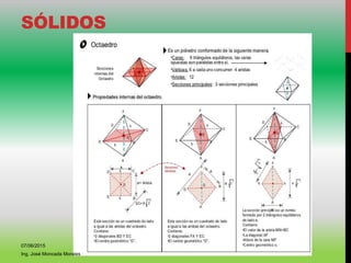 SÓLIDOS
07/06/2015
Ing. José Moncada Morales
 