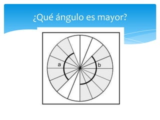 ¿Qué ángulo es mayor?
 