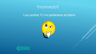 Incorrecto!!
Los puntos YJ no pertenece al plano.
 