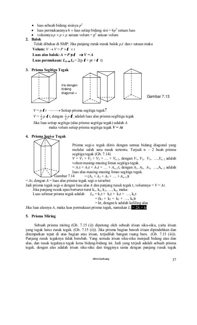 Buku paket Matematika Geometri pengukuran SMP
