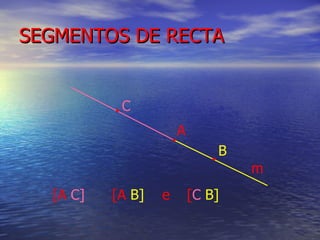 SEGMENTOS DE RECTA C B [A  B] [A  C] e [ C  B] A m 