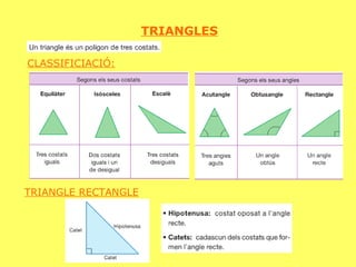 TRIANGLES CLASSIFICIACIÓ: TRIANGLE RECTANGLE 
