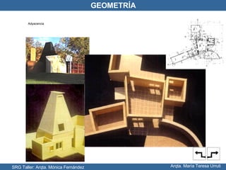 SRG Taller: Arqta. Mónica Fernández Arqta. María Teresa Urruti GEOMETRÍA Adyacencia 