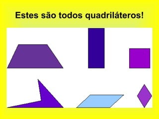 Estes são todos quadriláteros!
 