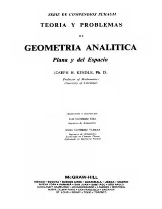 Geometria analitica joseph kindley (shaum)