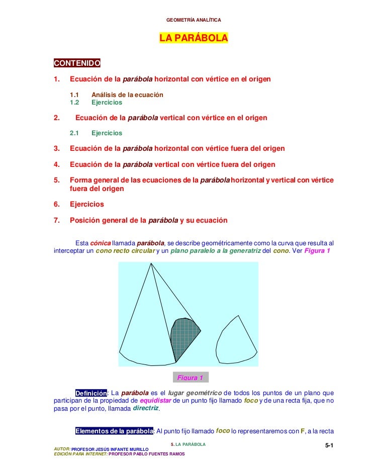 Geometria Analitica Parabola