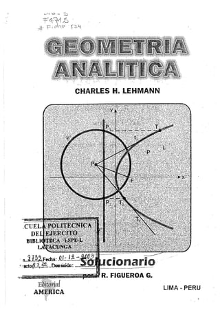 SOLUCIONARIO -Geometria analitica de Lehmann