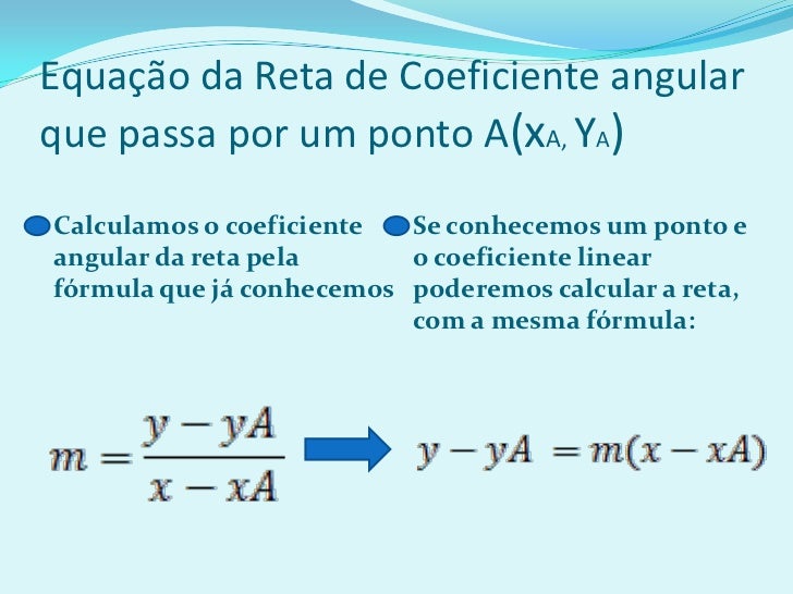 Geometria analÃ­tica equaÃ§Ã£o da reta