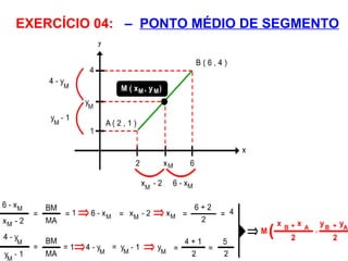 EXERCÍCIO 04: – PONTO MÉDIO DE SEGMENTO
 