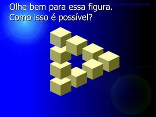 Olhe bem para essa figura.  Como isso é possível? 