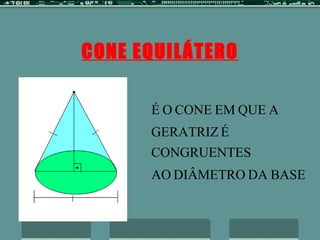 CONE EQUILÁTERO 