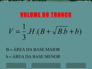 VOLUME DO TRONCO 