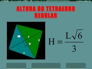 ALTURA DO TETRAEDRO REGULAR 