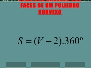 SOMA DOS ÂNGULOS DAS FACES DE UM POLIEDRO CONVEXO 