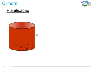 Cilindro
Planificação :
R
x
h
 