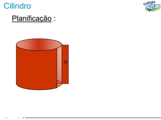Cilindro
Planificação :
R
x
h
 