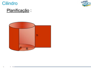 Cilindro
Planificação :
R
h
x
 