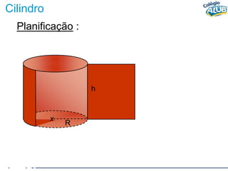 Cilindro
Planificação :
R
h
x
 