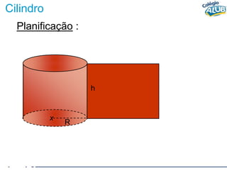 Cilindro
Planificação :
R
h
x
 