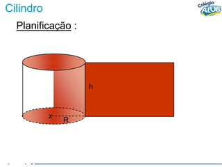Cilindro
Planificação :
R
h
x
 