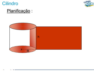 Cilindro
Planificação :
R
h
x
 