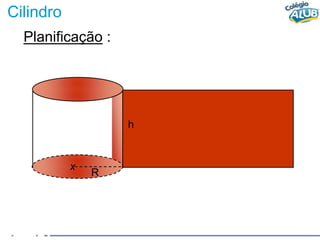 Cilindro
Planificação :
R
h
x
 
