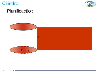 Cilindro
Planificação :
R
h
x
 
