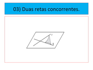 03) Duas retas concorrentes.
 