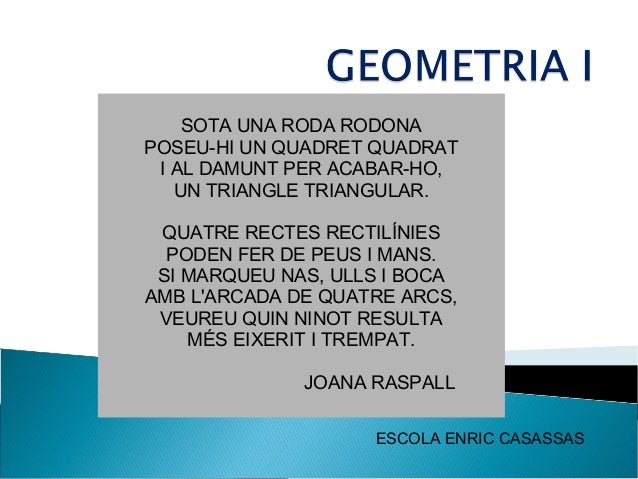 Resultado de imagen de geometria joana raspall