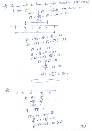 EJERCICIOS DE SEGMENTOS GEOMETRIA